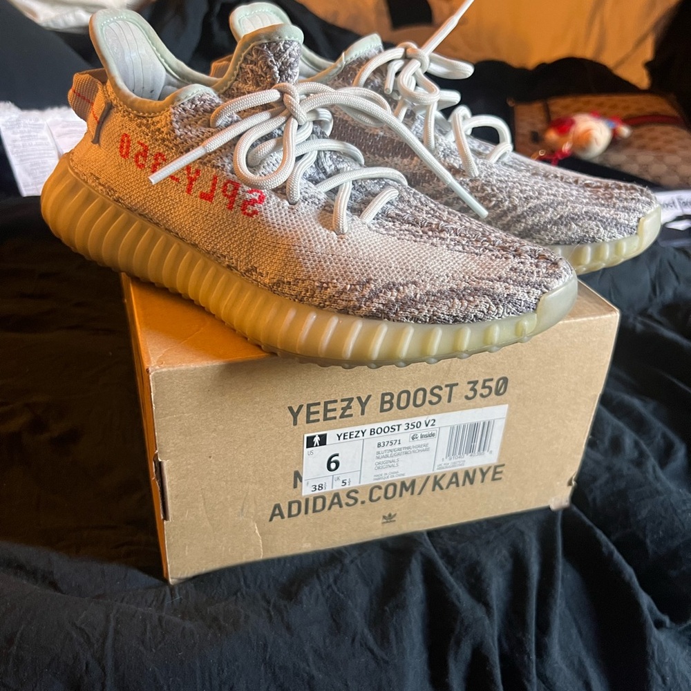 Adidas Yeezy Boost 350 V2 in Gray and Red
